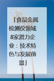 食品金属检测仪领域8家潜力企业：技术特色与发展前景