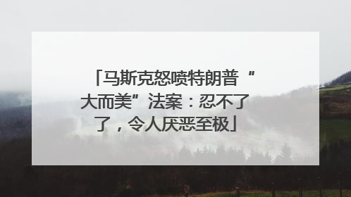 马斯克怒喷特朗普“大而美”法案：忍不了了，令人厌恶至极