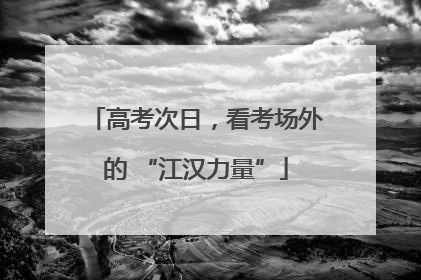 高考次日，看考场外的 “江汉力量”