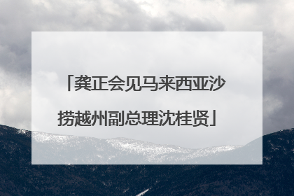 龚正会见马来西亚沙捞越州副总理沈桂贤