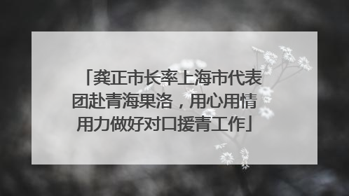龚正市长率上海市代表团赴青海果洛，用心用情用力做好对口援青工作