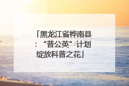 黑龙江省桦南县：“普公英”计划绽放科普之花