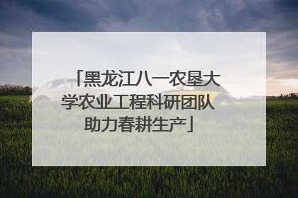 黑龙江八一农垦大学农业工程科研团队助力春耕生产