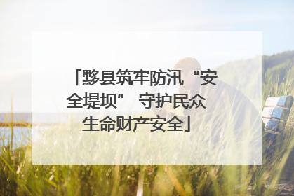 黟县筑牢防汛“安全堤坝” 守护民众生命财产安全