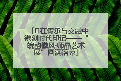 ﻿在传承与交融中镌刻时代印记——“皖韵徽风·师晶艺术展”圆满落幕
