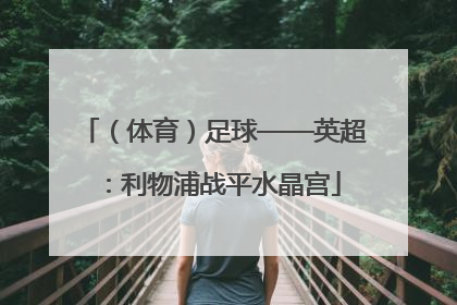 （体育）足球——英超：利物浦战平水晶宫