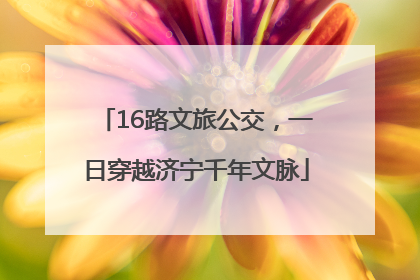 16路文旅公交，一日穿越济宁千年文脉