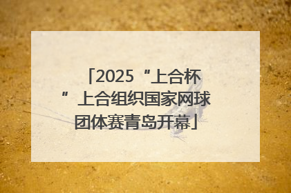 2025“上合杯”上合组织国家网球团体赛青岛开幕