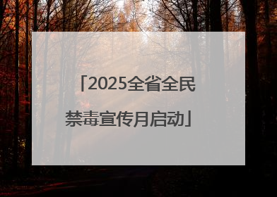 2025全省全民禁毒宣传月启动