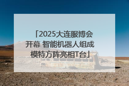 2025大连服博会开幕 智能机器人组成模特方阵亮相T台