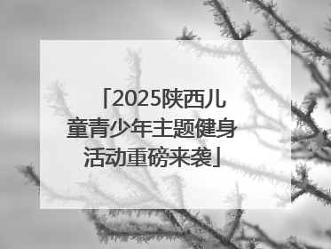 2025陕西儿童青少年主题健身活动重磅来袭