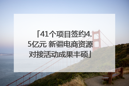 41个项目签约4.5亿元 新疆电商资源对接活动成果丰硕