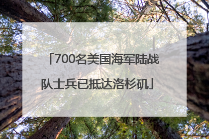700名美国海军陆战队士兵已抵达洛杉矶