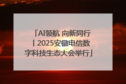 AI领航 向新同行丨2025安徽电信数字科技生态大会举行