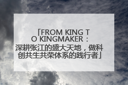 FROM KING TO KINGMAKER：深耕张江的盛大天地，做科创共生共荣体系的践行者